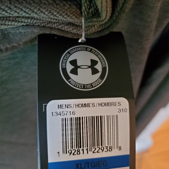 Mens Under Armour Gray Hooded Sweatshirt - Picture 4 of 4